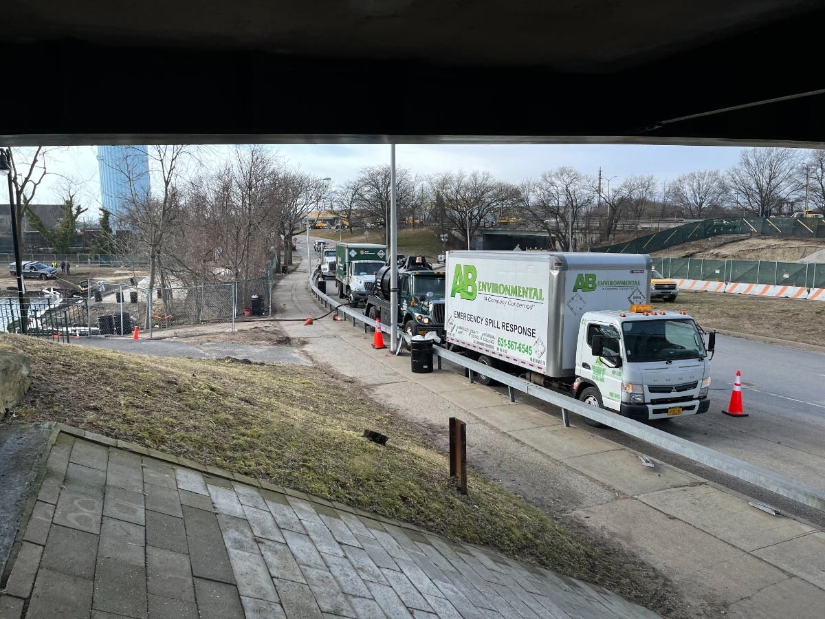Officials say a river near the tanker crash in Rockville Centre does not have any environmental concerns.