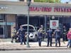 An SUV crashed into a Merrick store on Monday afternoon. 