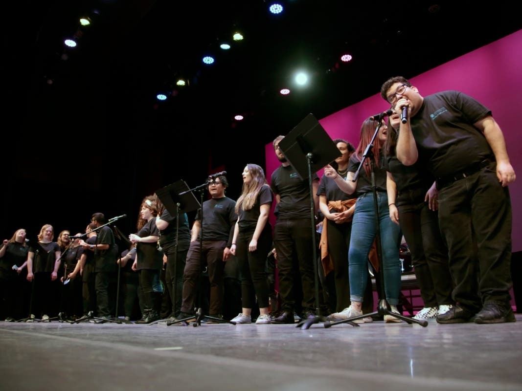 Singers performed at a Unity Through Diversity show recently at Molloy University. 