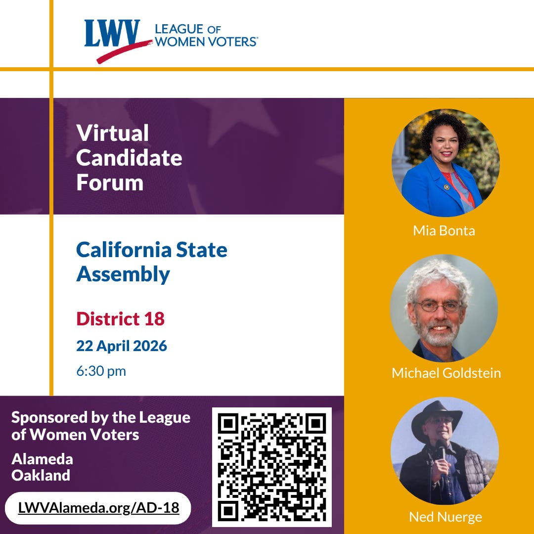 Virtual Candidate Forum: California State Assembly District 18
