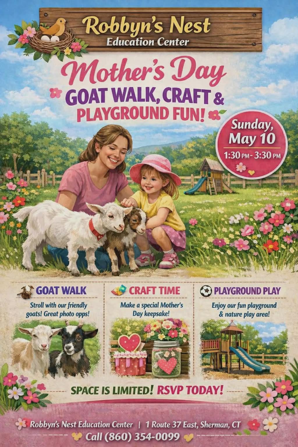 Mother's Day Goat Walk, Craft & Playground Fun!