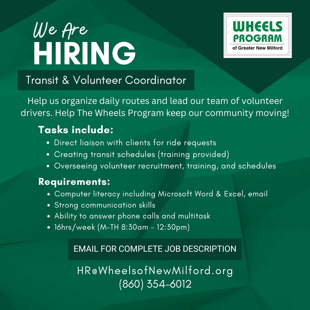 Transit & Volunteer Coordinator Hiring