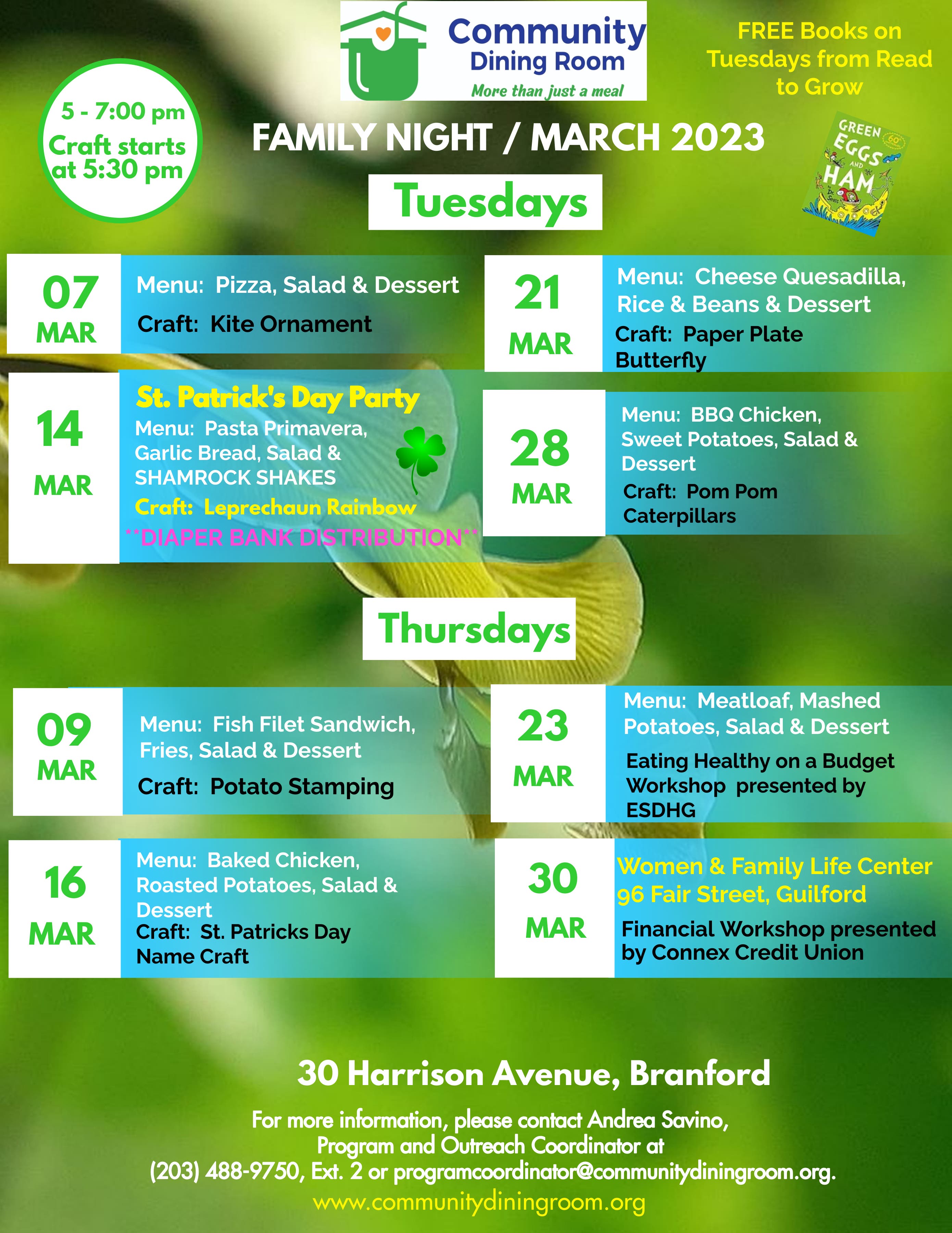 Mar 14 Family Night March 2023 Branford, CT Patch