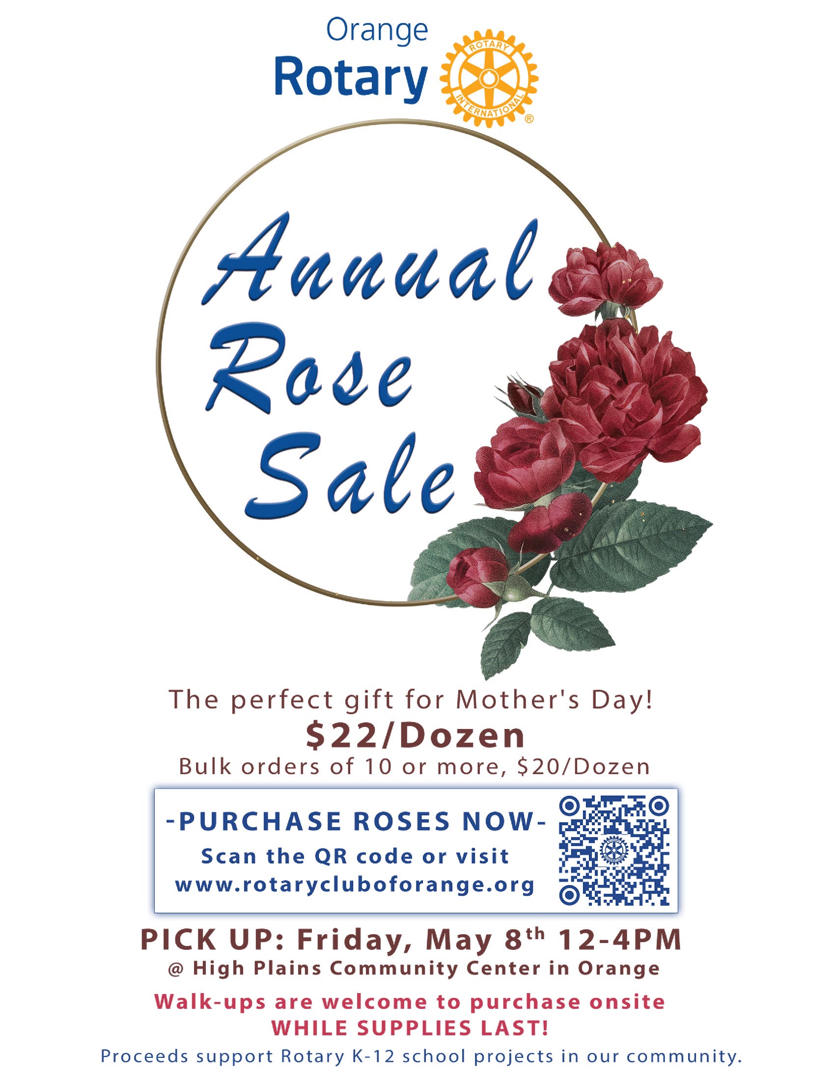 Rotary Annual Mother's Day Rose Sale
