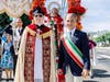 First Selectman Fred Camillo (right) was the Grand Marshal of this year's St. Roch's Feast.