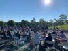 A large crowd turned out for the ceremony.