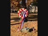 A ceremonial wreath at Riverside School in honor of Veterans Day.