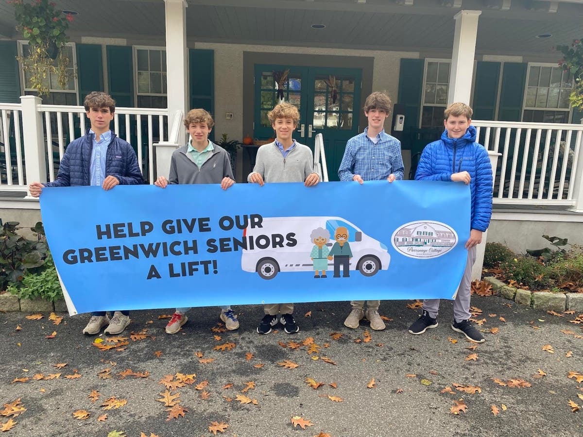 Left to right: Winston Rose, Will Stern, Holden Vintiadis, Jack Peters, Hayden Santry. Not pictured: Owen Lavin, Peter Costantino