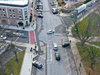 An aerial view of the current intersection.