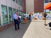 Stamford High School Principal Matthew Forker at Tuesday's event.