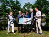 The ribbon-cutting at Tilley Pond.