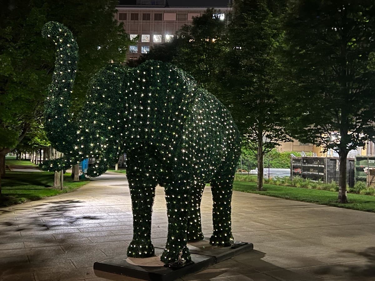 Stamford Downtown is auctioning off the HedgeFun topiaries from now through Sept. 16. 