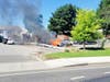 The Stamford Fire Department said it took over 40 minutes to extinguish the flames.
