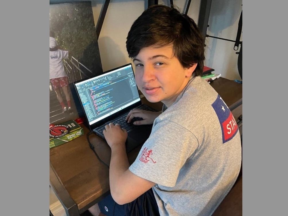 Jacob Korff, a Greenwich High School junior, created his own computer game in December of 2020.