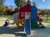 The playground also features an area for tots.