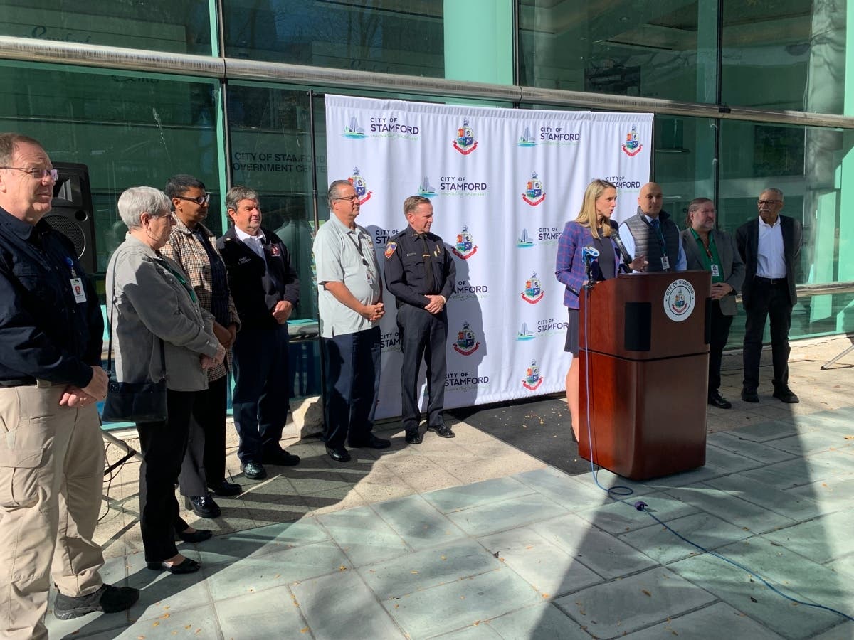 Stamford Mayor Caroline Simmons, school and public safety officials gathered Wednesday to discuss school security upgrades to the district.