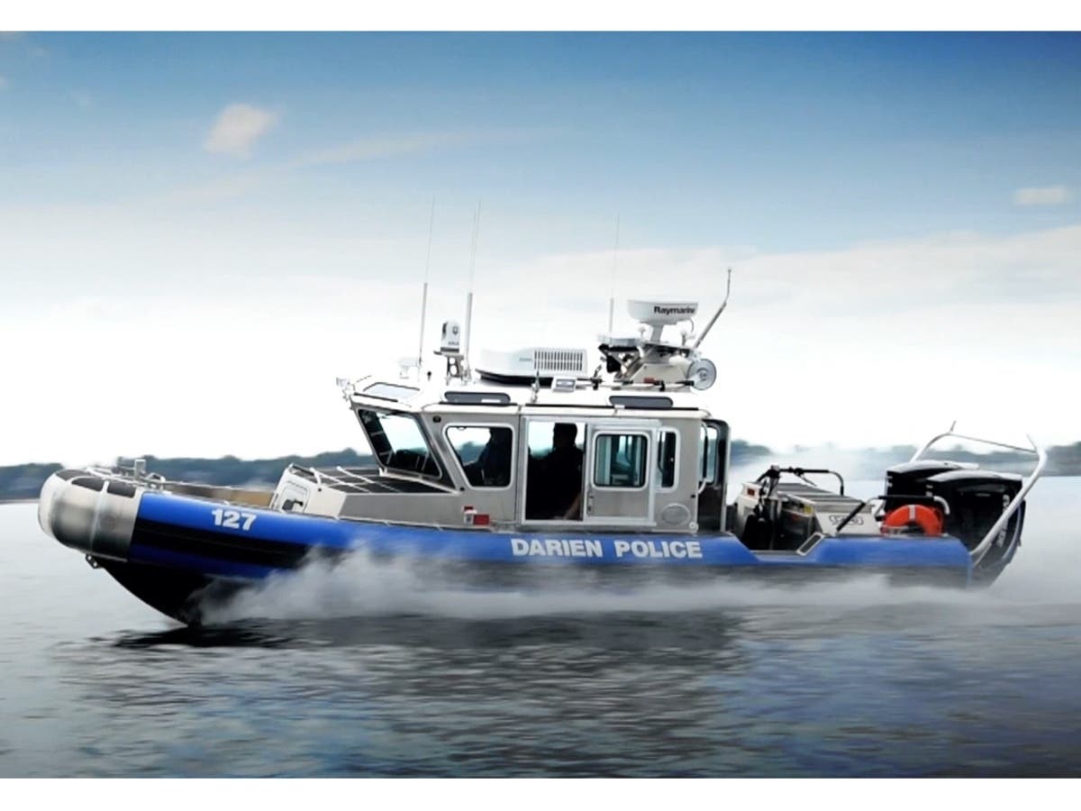 The Darien police boat was originally launched in 2016.