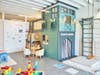 The 1200-square-foot space includes a 600-square-foot showroom, which allows families to visualize and conceptualize potential play areas for young children in their own homes.