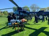 The town of Greenwich conducted an emergency helicopter airlift drill on Monday.