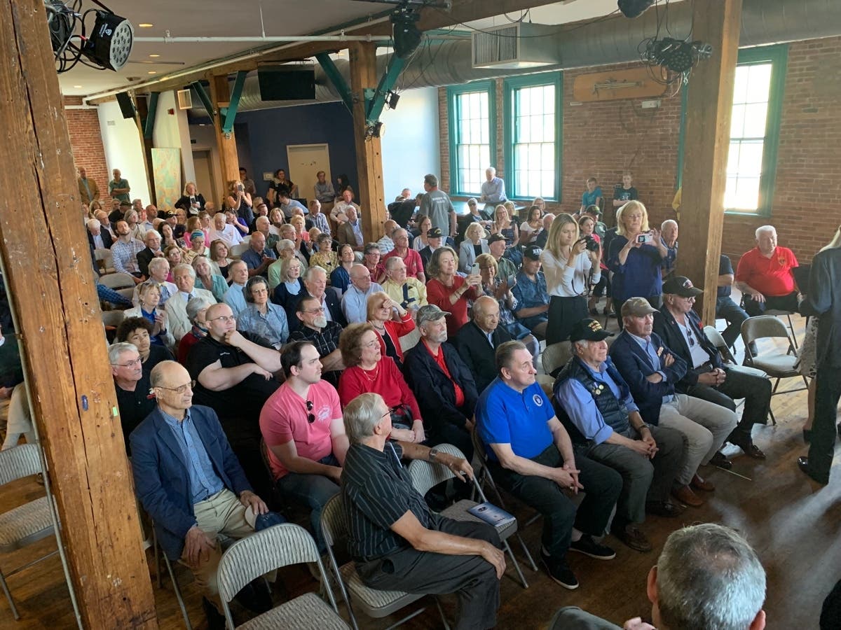 Over 90 Vietnam War veterans and their families attended Monday's ceremony at the Arch Street Teen Center.