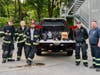 From left to right: Lt. Joey Romaniello, DFD President Andrew Malewicz, direfighter
Joe Bell, 1st Asst. Chief Larry Castellani, and Chief Brian Francefort of the Darien Fire
Department show off their new Holmatro Pentheon Series tools.
