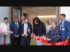 Department of Pediatrics Chair Dr. Gerry Rakos and tamford Health President & CEO Kathleen Silard (center) cut the ribbon to officially unveil the new Cohen Neonatal Intensive Care Unit.