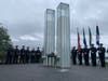 A crowd of over 150 people gathered in Cos Cob Park for Monday's 9/11 remembrance ceremony.