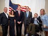 Governor Ned Lamont, Wendy Stapleton, Henry Hager, Congressman Jim Himes, Andrew and Eliza Niblock.