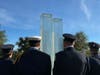 Residents along with numerous elected officials, first responders, and the Greenwich Police Honor Guard attended Wednesday morning's ceremony in Cos Cob Park.