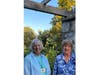 The Stamford Garden Club Co-Chair of the Goodbody Garden Barbara Miller, (left) with affiliate SGC member, Marion Glowka, who was the driving force behind the resurrection of the garden 50 years ago.