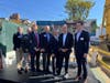Officials from The Ashforth Company, town of Greenwich and the state of Connecticut gathered at the construction site Monday to celebrate the launch of the first phase.
