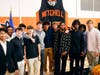 Donovan Mitchell and the Greenwich Country Day School boys basketball team.