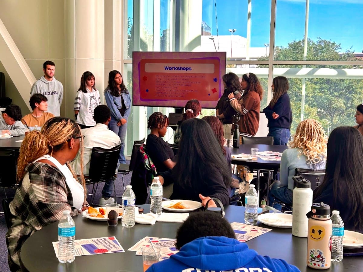 Started by members of the Husky Art Pack, UConn-Stamford's only art club, the project, aptly named "Art of the Roll​," aims to create a 30-square-meter dice mosaic made up of 200,000 dice.