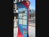 The kiosks are 8 feet tall and are solar powered.