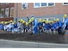 Old Greenwich School students, with the help of Mack The Dolphin, plunged shovels into the ground during a groundbreaking ceremony on Wednesday.