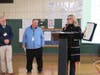 From left to right: Adams Assistant Principal James Pappa, Teacher Mark Lambert and state Rep. Moira Rader.