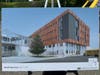 Renderings of the new Westhill High School were on display at Tuesday's groundbreaking ceremony.
