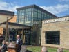 Central Middle School Building Committee Chair Joe Rossetti speaking outside the new Central Middle School on Monday, Aug. 24, 2026.