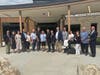 Several town and school officials at Monday's ribbon-cutting ceremony.