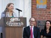 Superintendent of Greenwich Public Schools Dr. Toni Jones (left), JC Building Committee Chair David Levine (middle), and Board of Education/JC Building Committee member Veronica Chiavaroli (right).