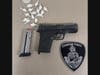 Police said they seized a gun, drugs, and other materials during the execution of a search warrant at a Stamford apartment on Sept. 17, 2026.