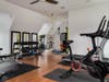 The home has dedicated fitness and recreation areas.