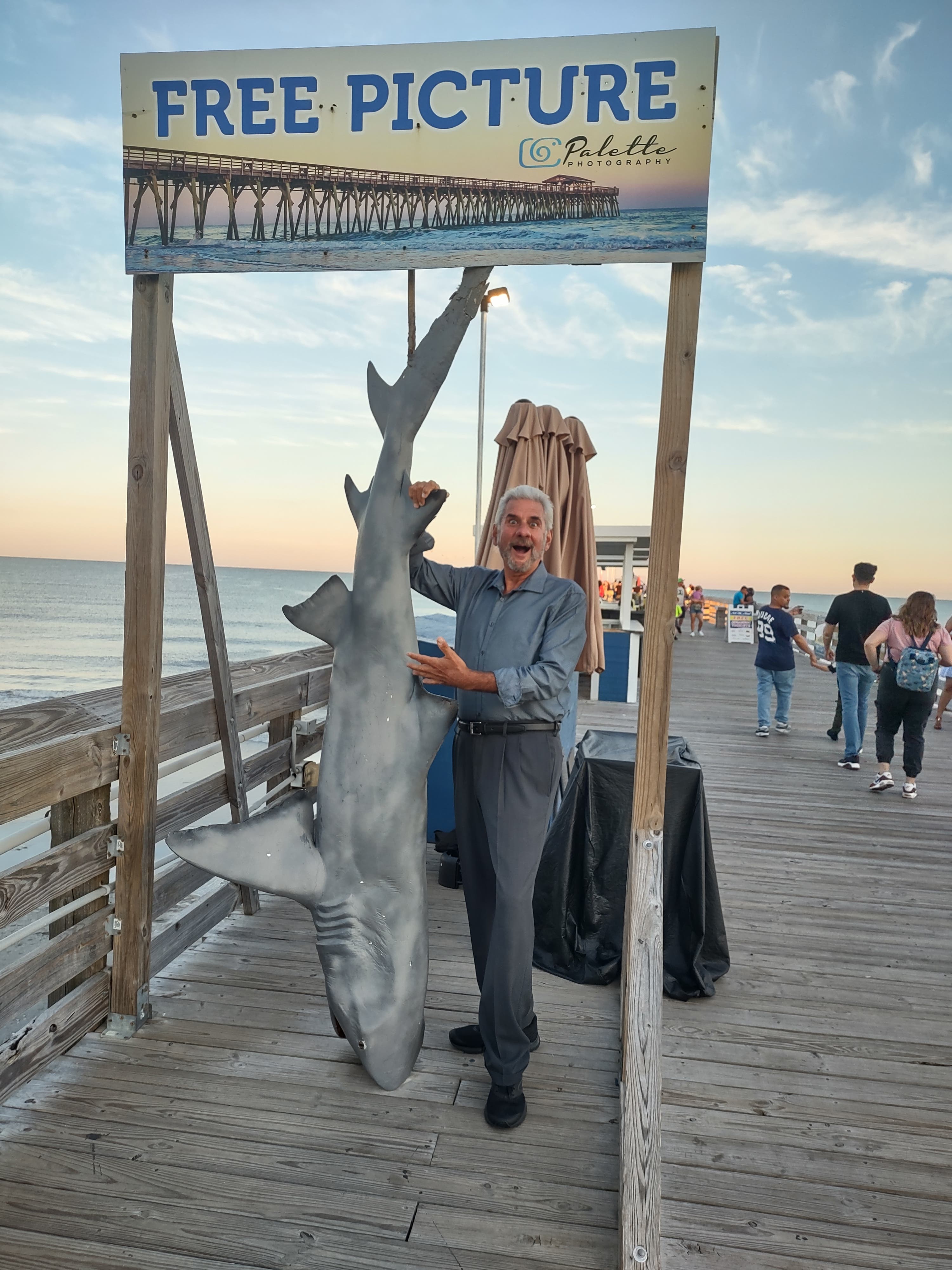 Having fun on the pier