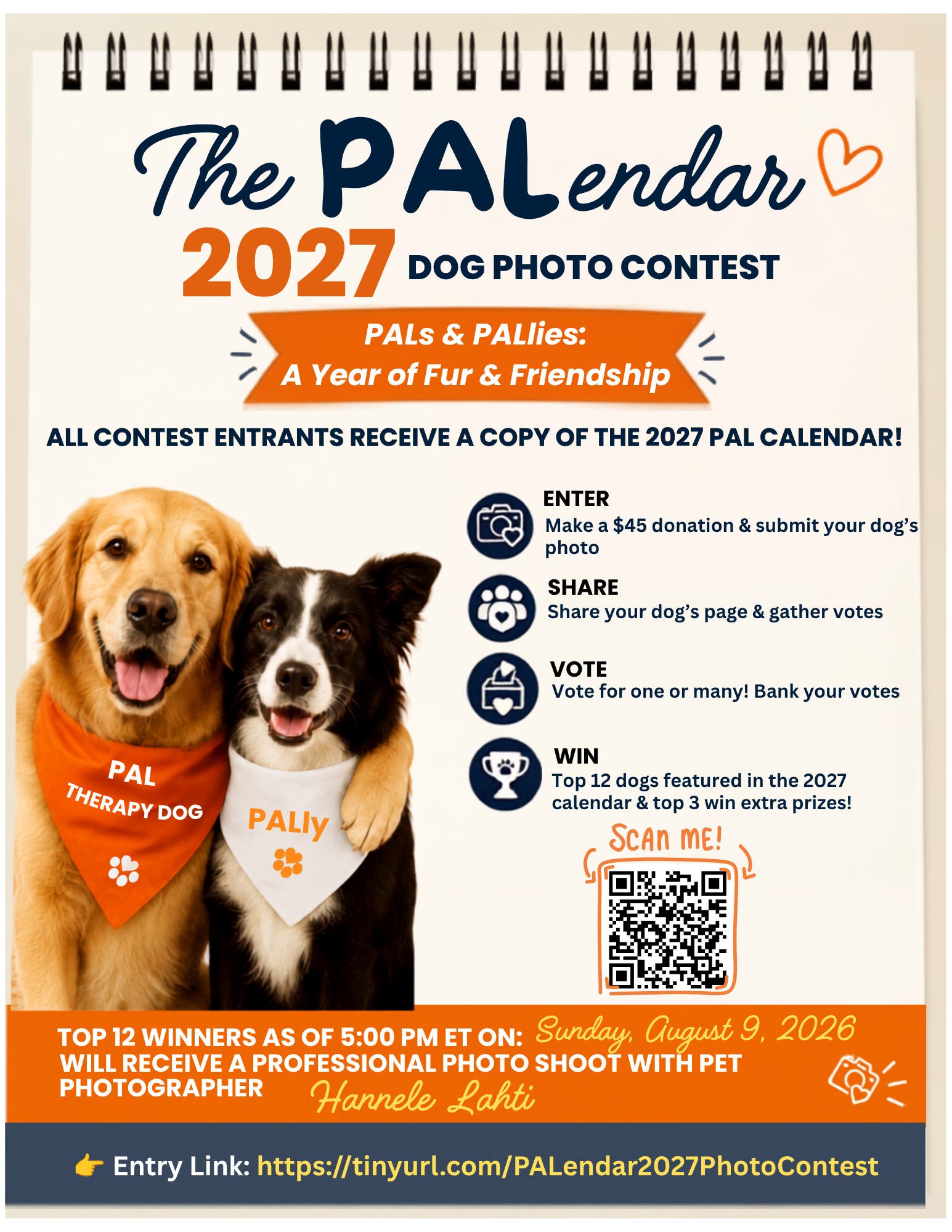The PALendar 2027 Dog Photo Contest
