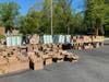 Boxes lined up to be delivered to other pick up locations