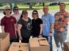Matthew Kuglin, Cady Bye (Secretary of Kiwanis Club of Greater Roxbury), Valerie Kuglin(President elect for Rockaway Valley Kiwanis), Cindy Sorrentino, Ralph Sorrentino, Nick at Rockaway pickup location