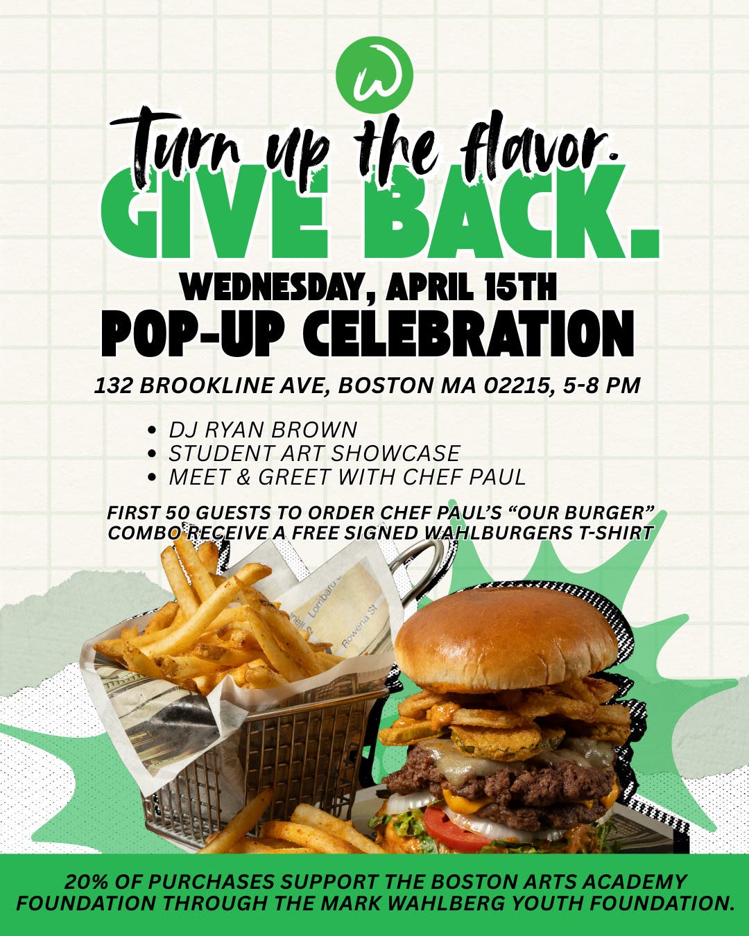 Wahlburgers Hosts Special Pop-Up Event Featuring Chef Paul Wahlberg at Fenway Location on April 15