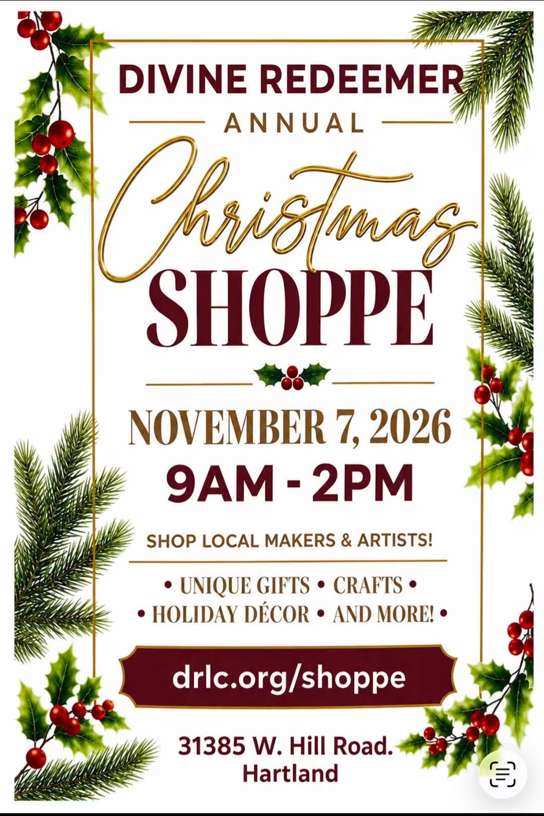 Annual Christmas shop craft show