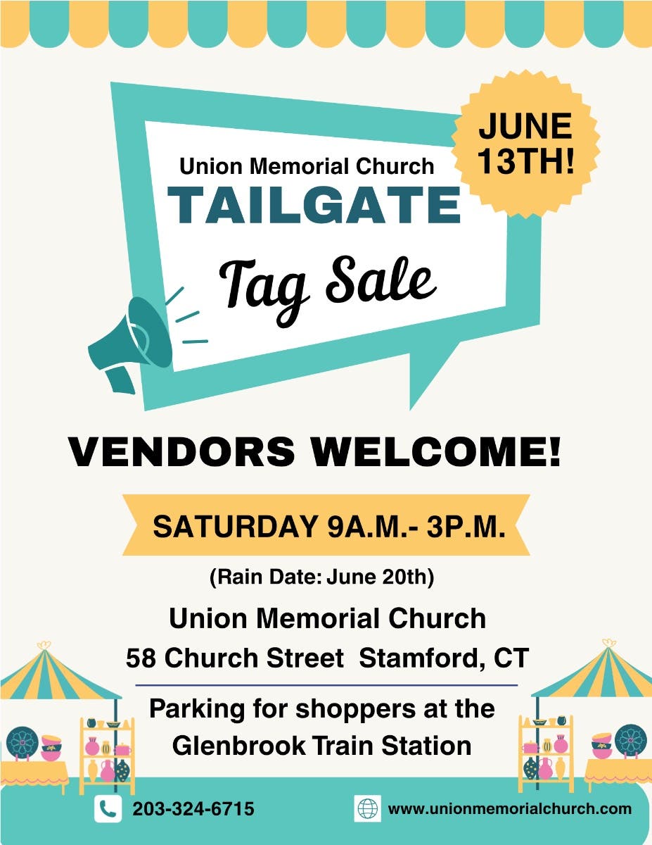 Union Memorial Congregational Church Tailgate Tag Sale 