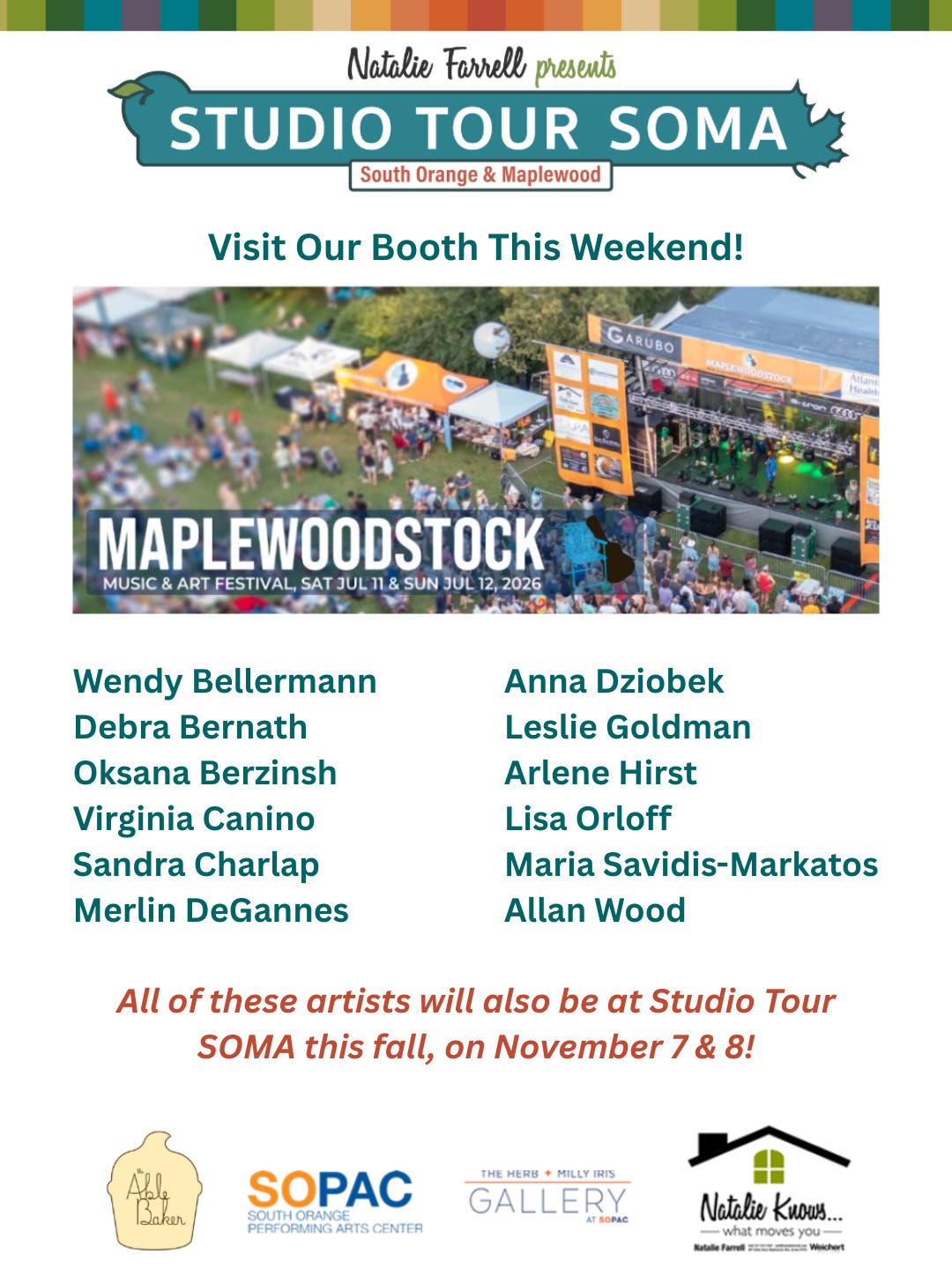 Visit the Studio Tour SOMA booth at Maplewoodstock